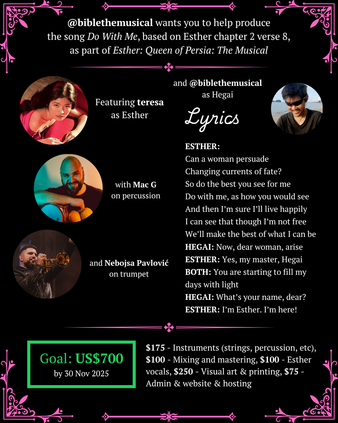 Do with Me – a song from our upcoming Esther musical